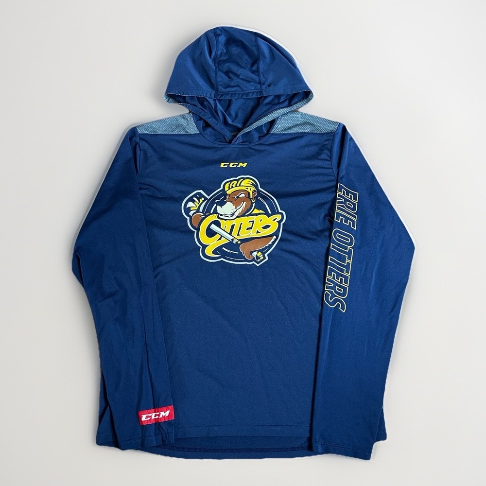 CCM Erie Otters Hoodie Mens Large Blue OHL Lightweight Connor McDavid Hockey